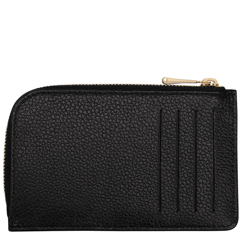 Longchamp Le Foulonné Card holder Black - Leather outlook