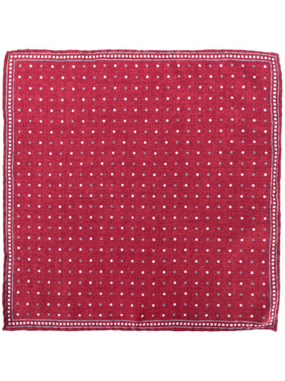 Brunello Cucinelli polka-dot silk scarf outlook