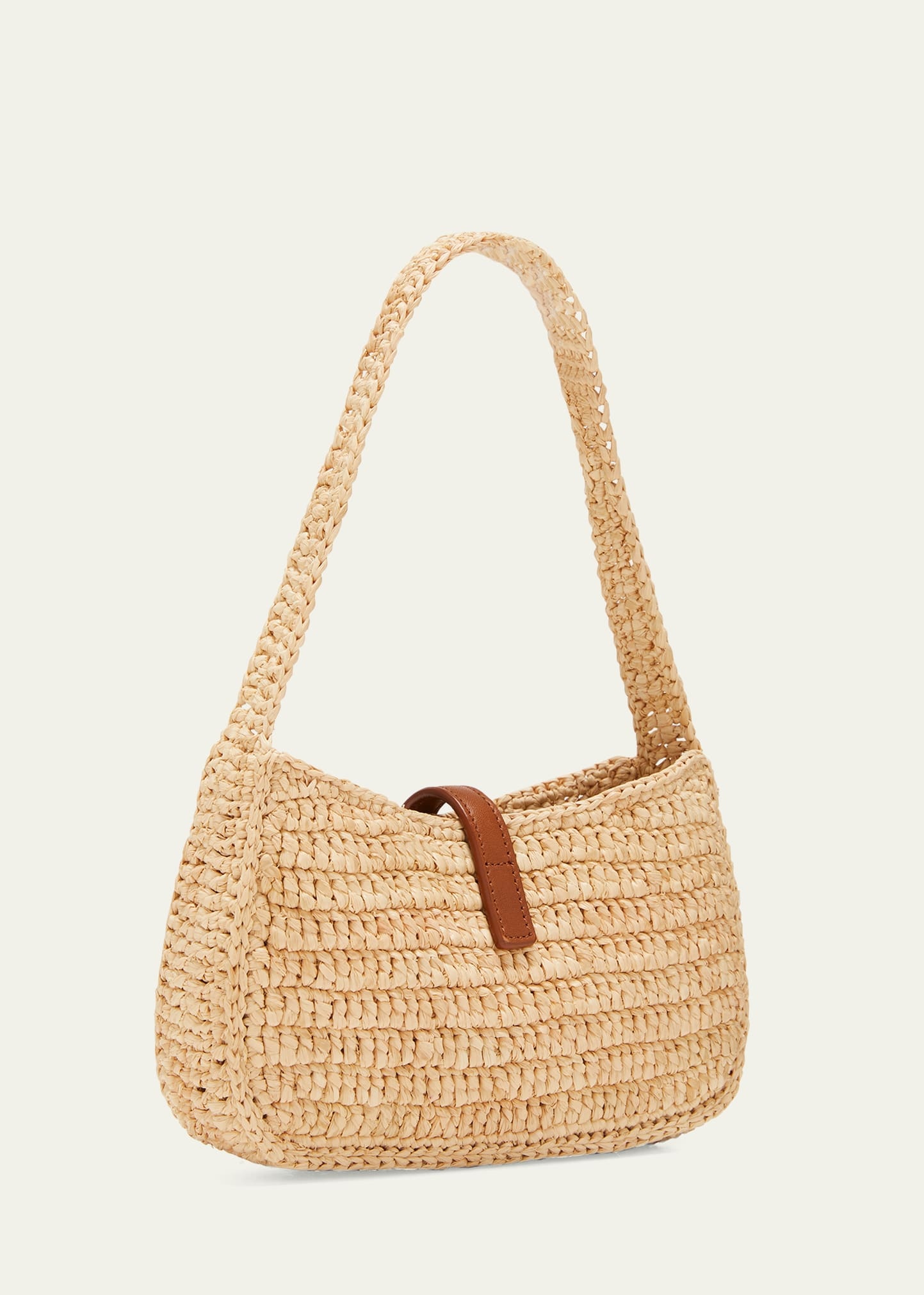 Le 5 A 7 Mini Raffia Hobo Bag - 3