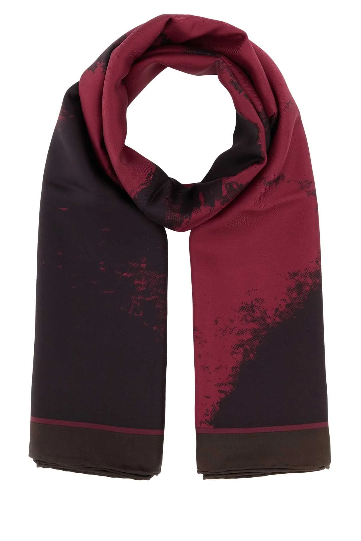 Printed Twill Foulard Bordeauxblue Exterior: Silk Sciarpe E - 1