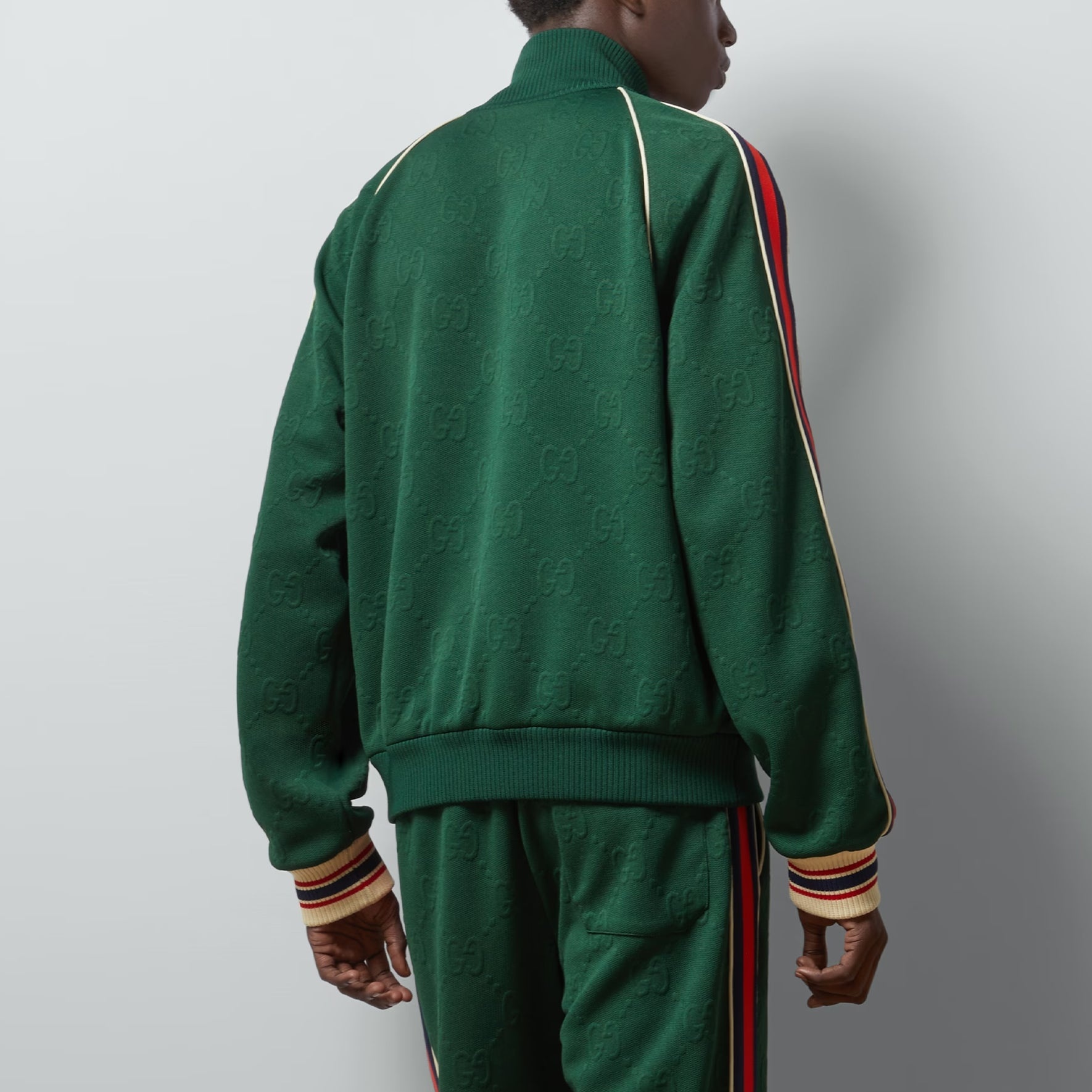 Gucci GG Jacquard Jersey Zip Jacket 'Green' 662270-XJDE9-3754 - 3