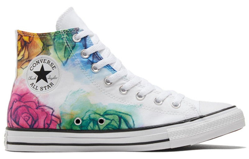 Converse Chuck Taylor All Star High Top Skull and Roses 'White' 169106F 3