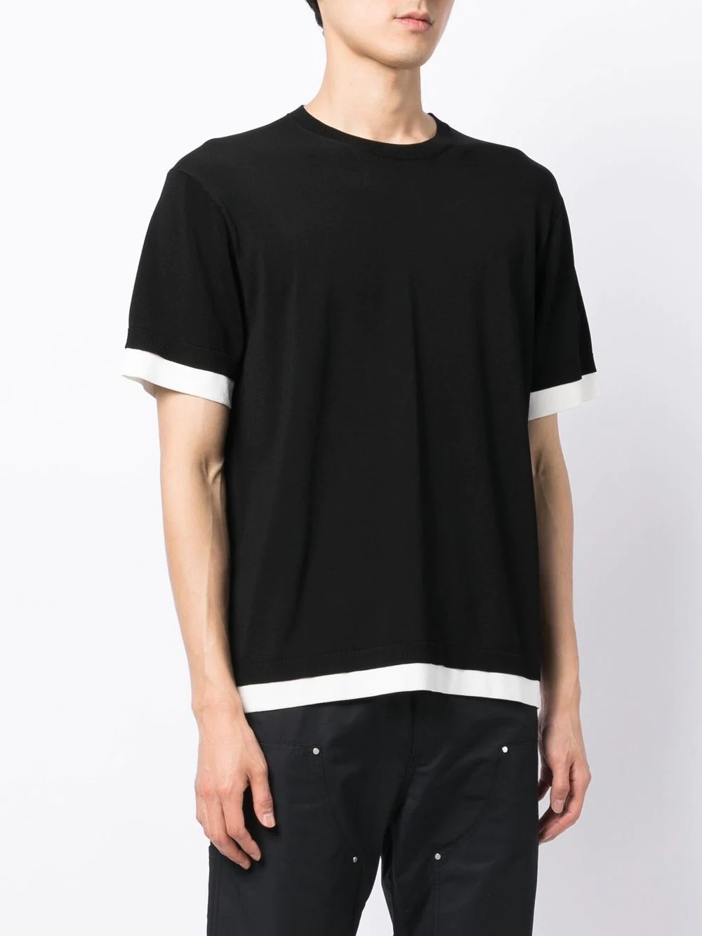 layered-effect short-sleeve T-shirt - 3