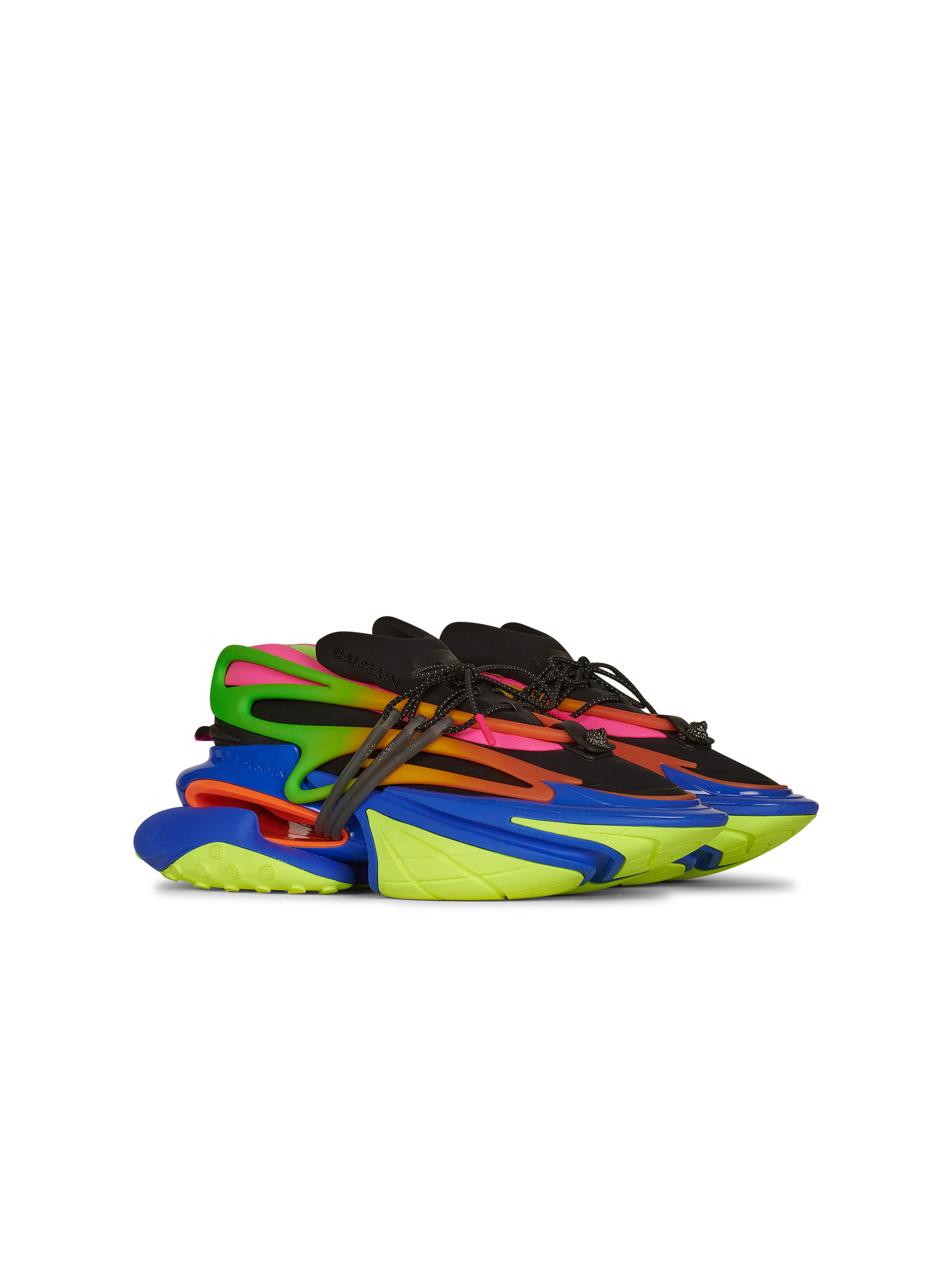 Multicolor neoprene and leather Unicorn low-top sneakers - 2