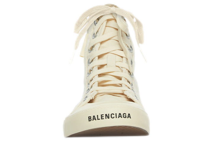 (WMNS) Balenciaga Paris High Top Sneakers 'White Destroyed Cotton and White Rubber' 688756W3RC49090 - 3