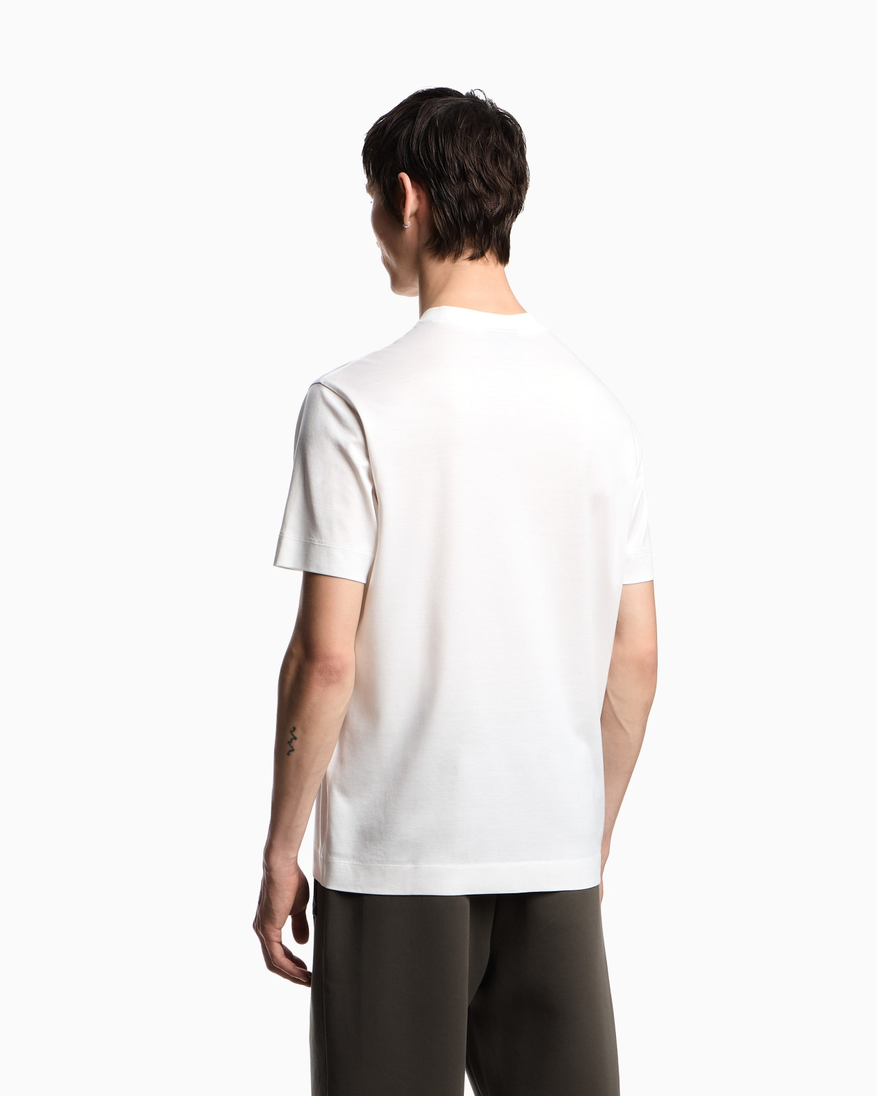 LYOCELL BLEND JERSEY T-SHIRT WITH 3D-EFFECT LOGO - 3