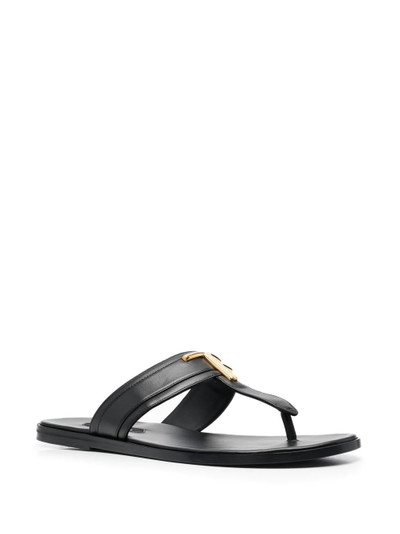 TOM FORD logo-plaque leather sandals outlook