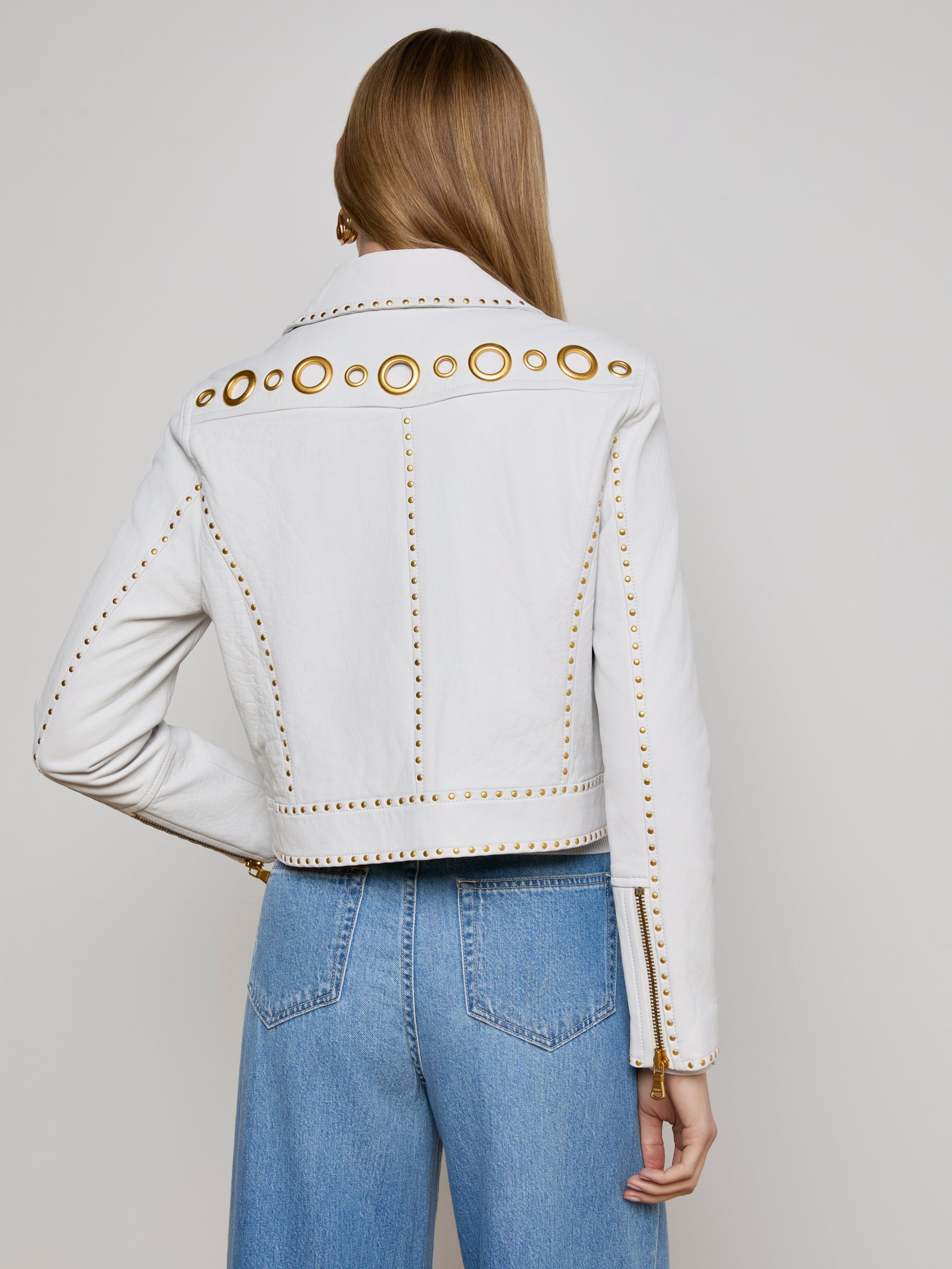 Aelin Studded Leather Jacket - 5