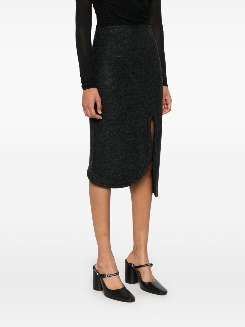 padded-trim midi skirt - 3