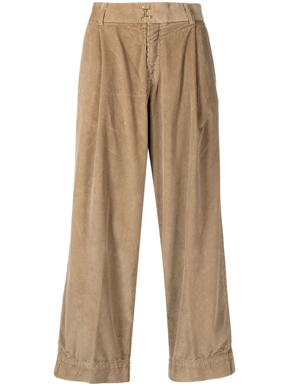 wide-leg corduroy trousers - 1