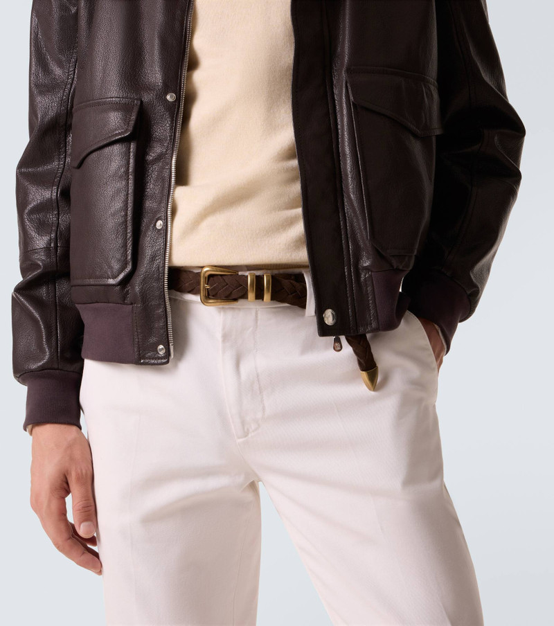 Brunello Cucinelli Braided suede belt outlook