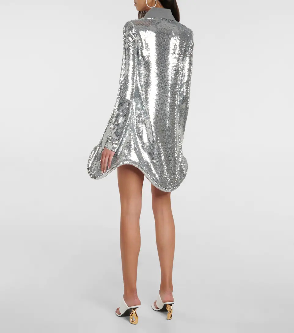 Sequined polo minidress - 3
