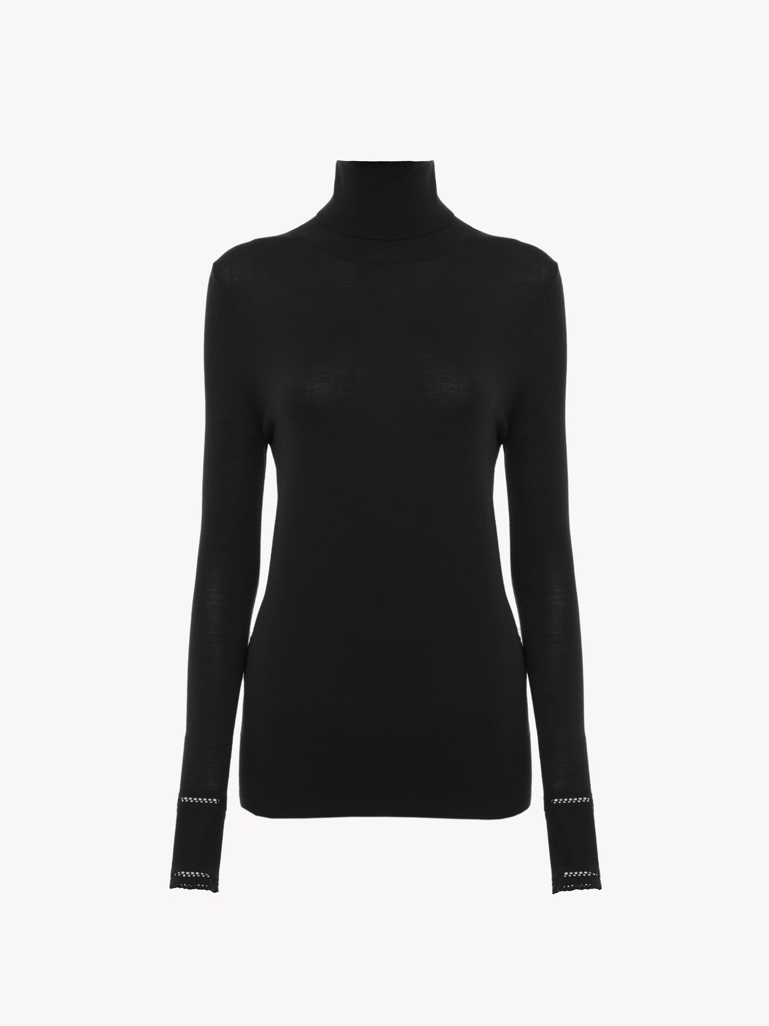 FITTED TURTLENECK IN WOOL KNIT - 2