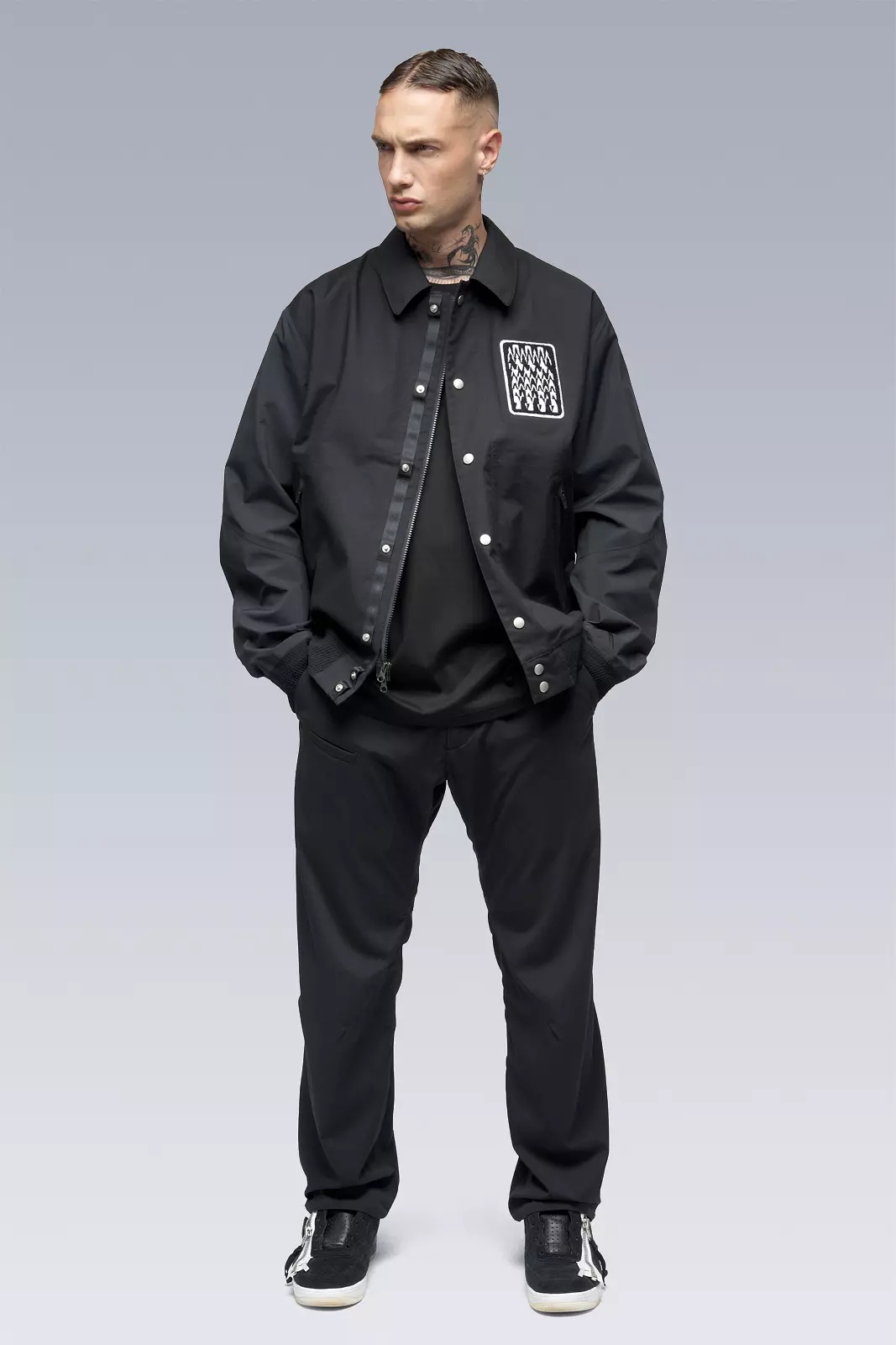 J94-VT 3L Varsity Jacket Black/Black - 12