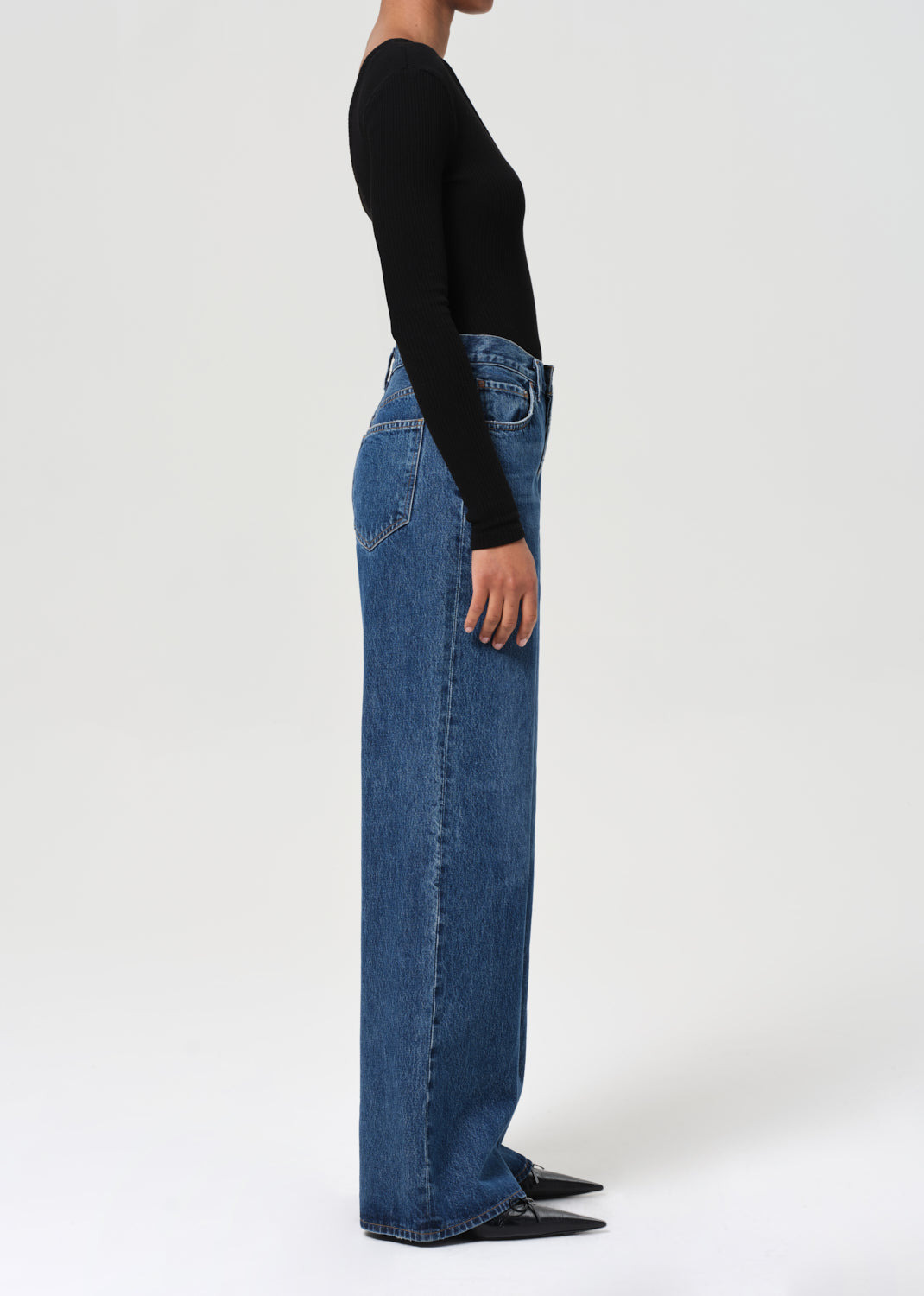 DAME HIGH RISE WIDE LEG NO CUFF PETITE IN ENAMOUR - 4