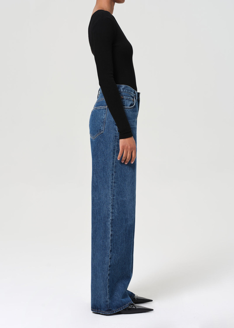 DAME HIGH RISE WIDE LEG NO CUFF PETITE IN ENAMOUR 4