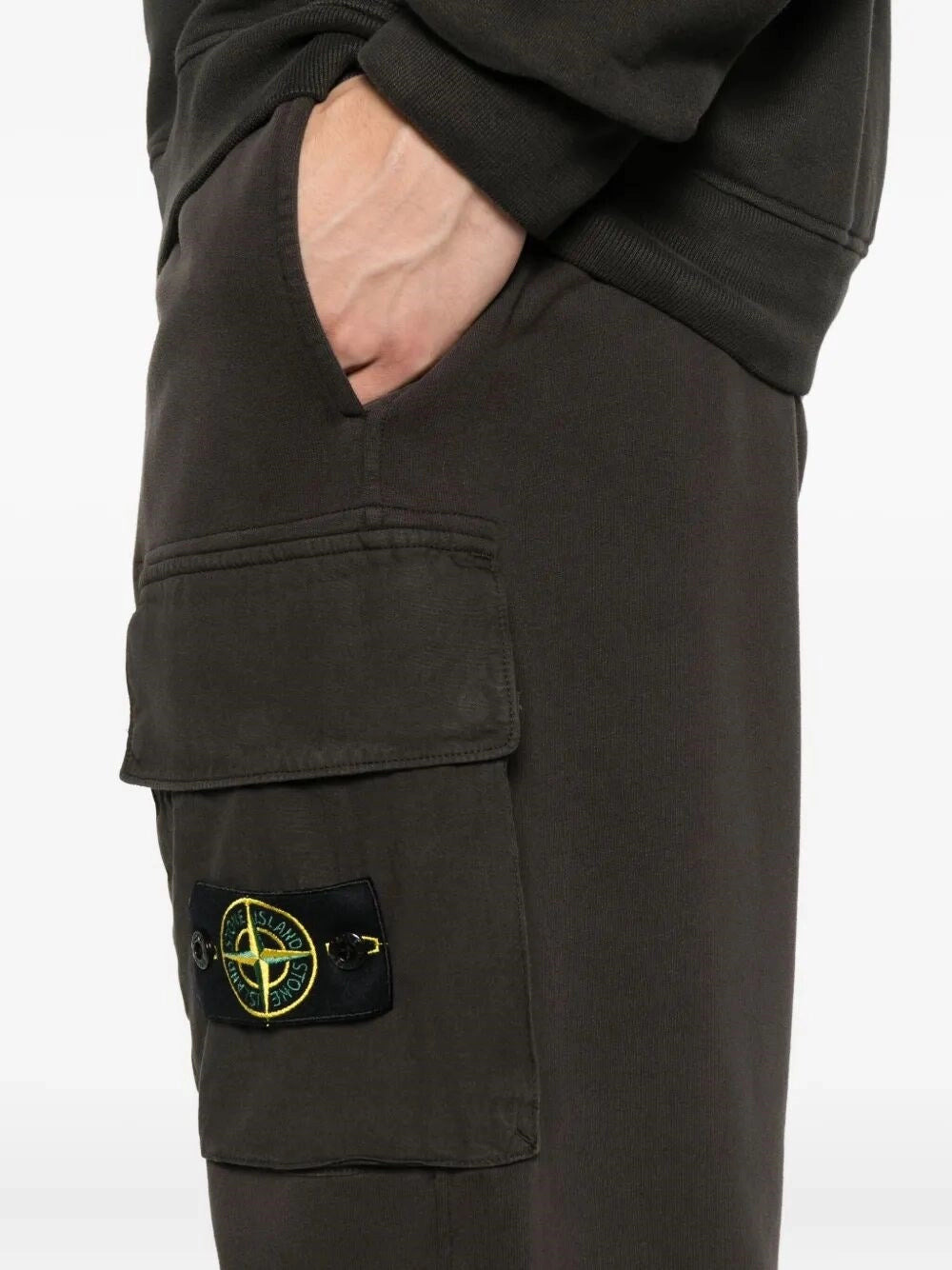Stone Island Men `Brushed Organic Cotton` Track Pants - 4