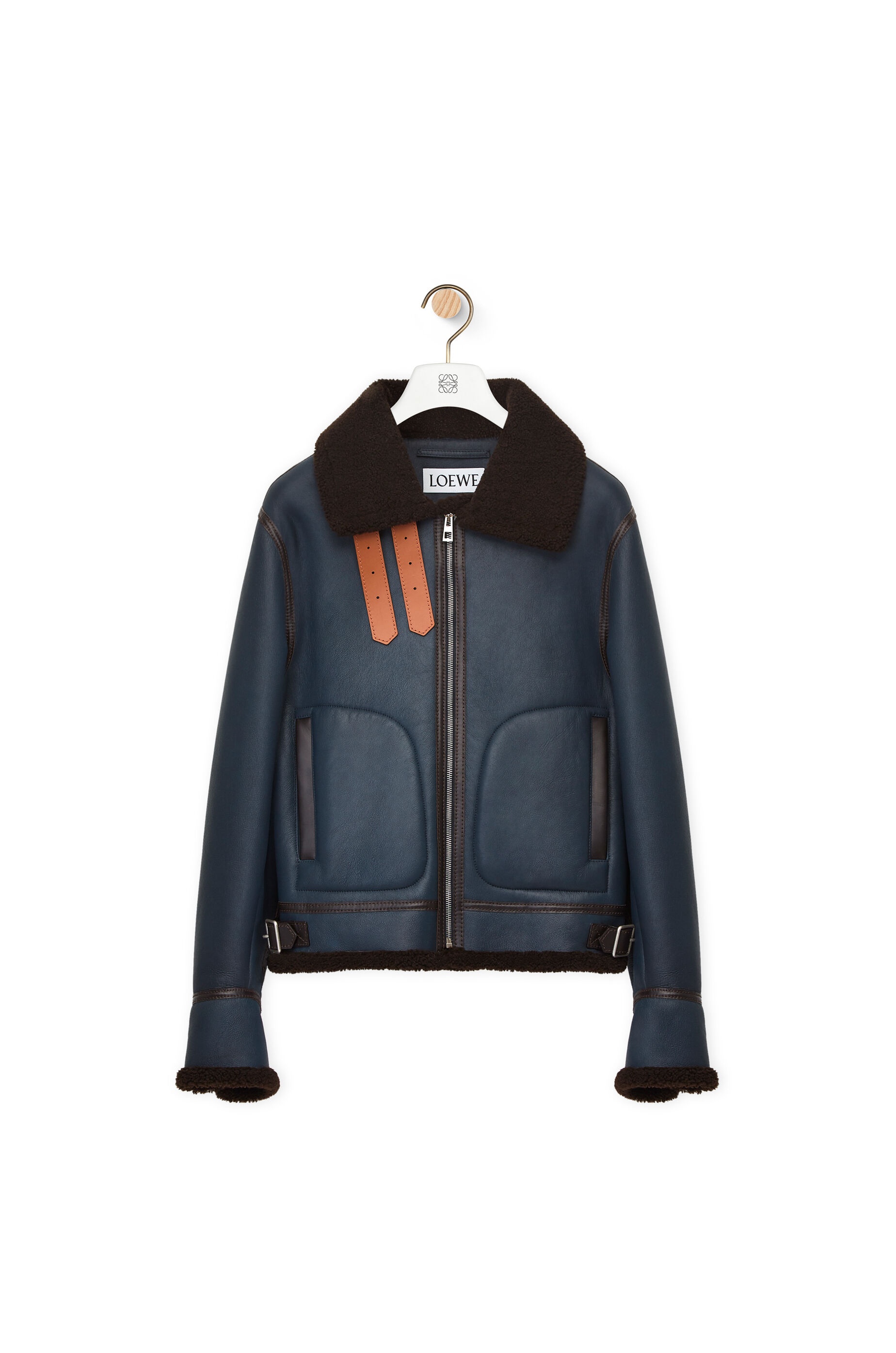 Aviator jacket in shearling - 1