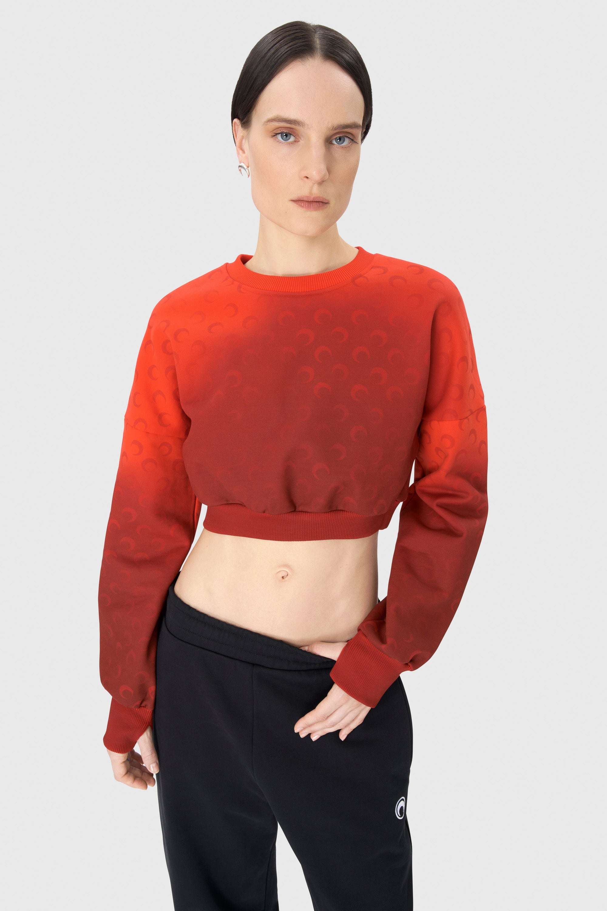 Moon Faded Fleece Cropped Sweatshirt - 3