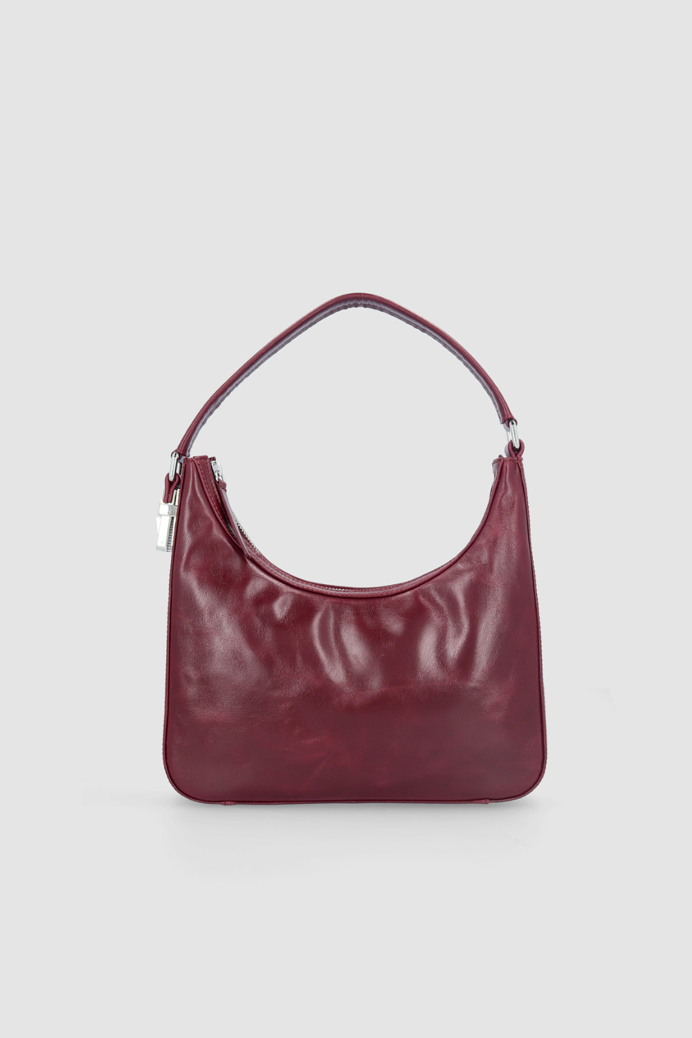 RHEA SOUR CHERRY CREASED CALF LEATHER SHOULDER BAG - 1