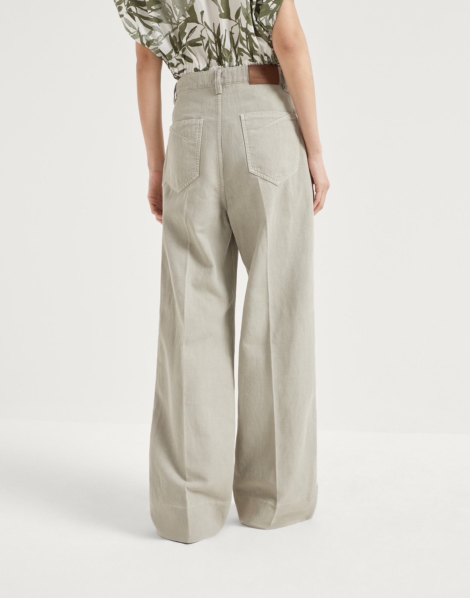 Brunello Cucinelli Garment-dyed cotton and linen cover loose