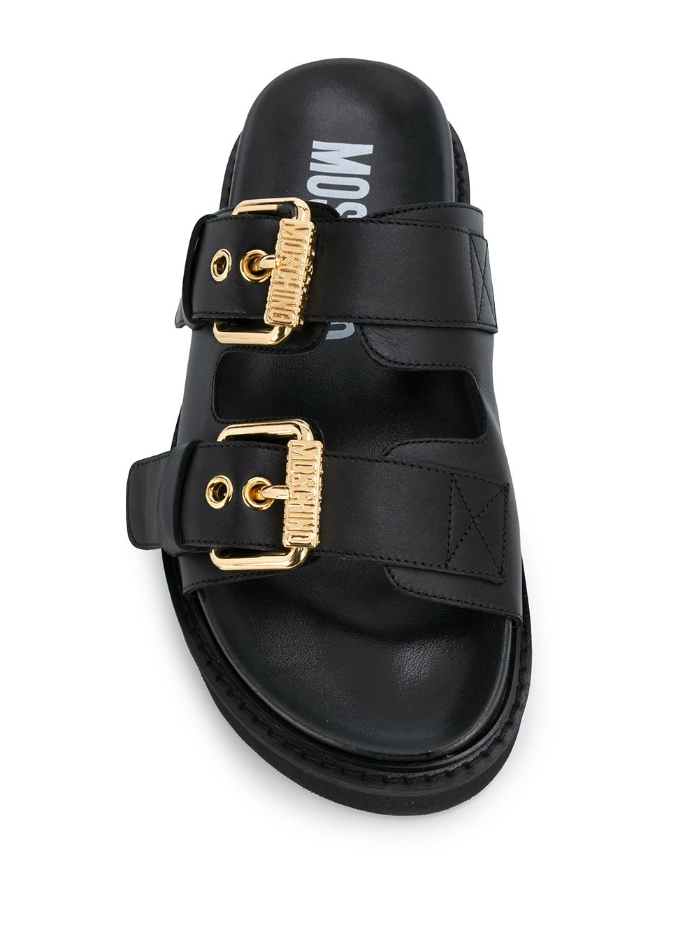 buckled slip-on sandals - 4