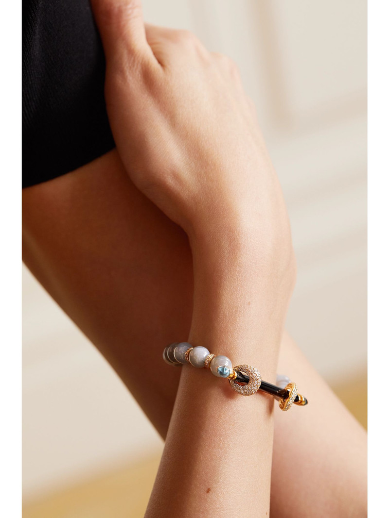 ANANYA 18-karat gold multi-stone bracelet Gold outlook