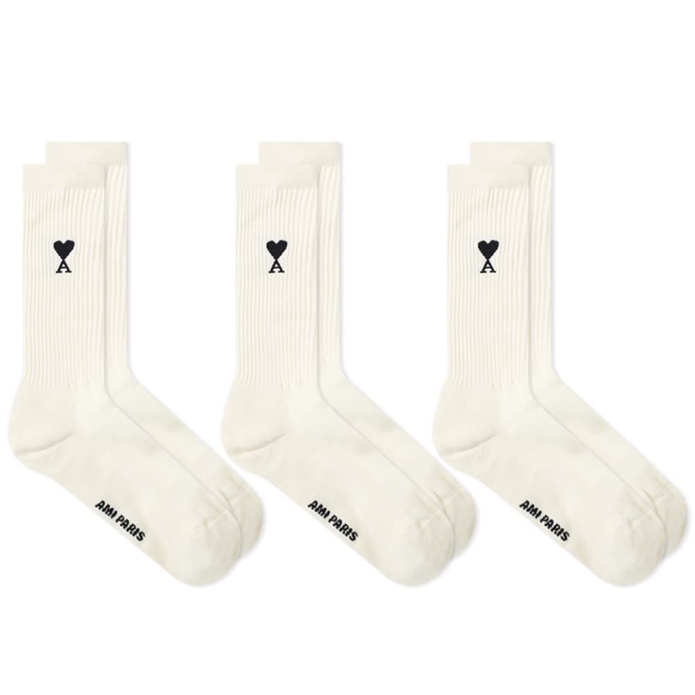 AMI Heart Logo Sock - 3 Pack - 1