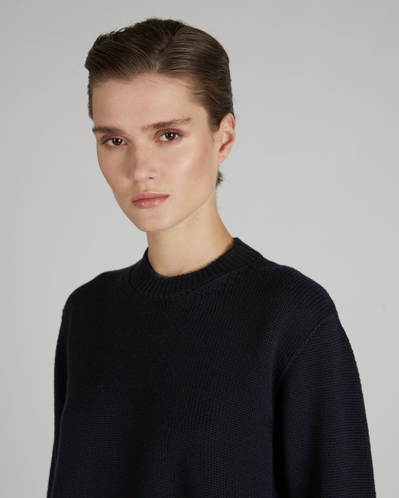 Regular-fit crewneck sweater in certified merino wool 4