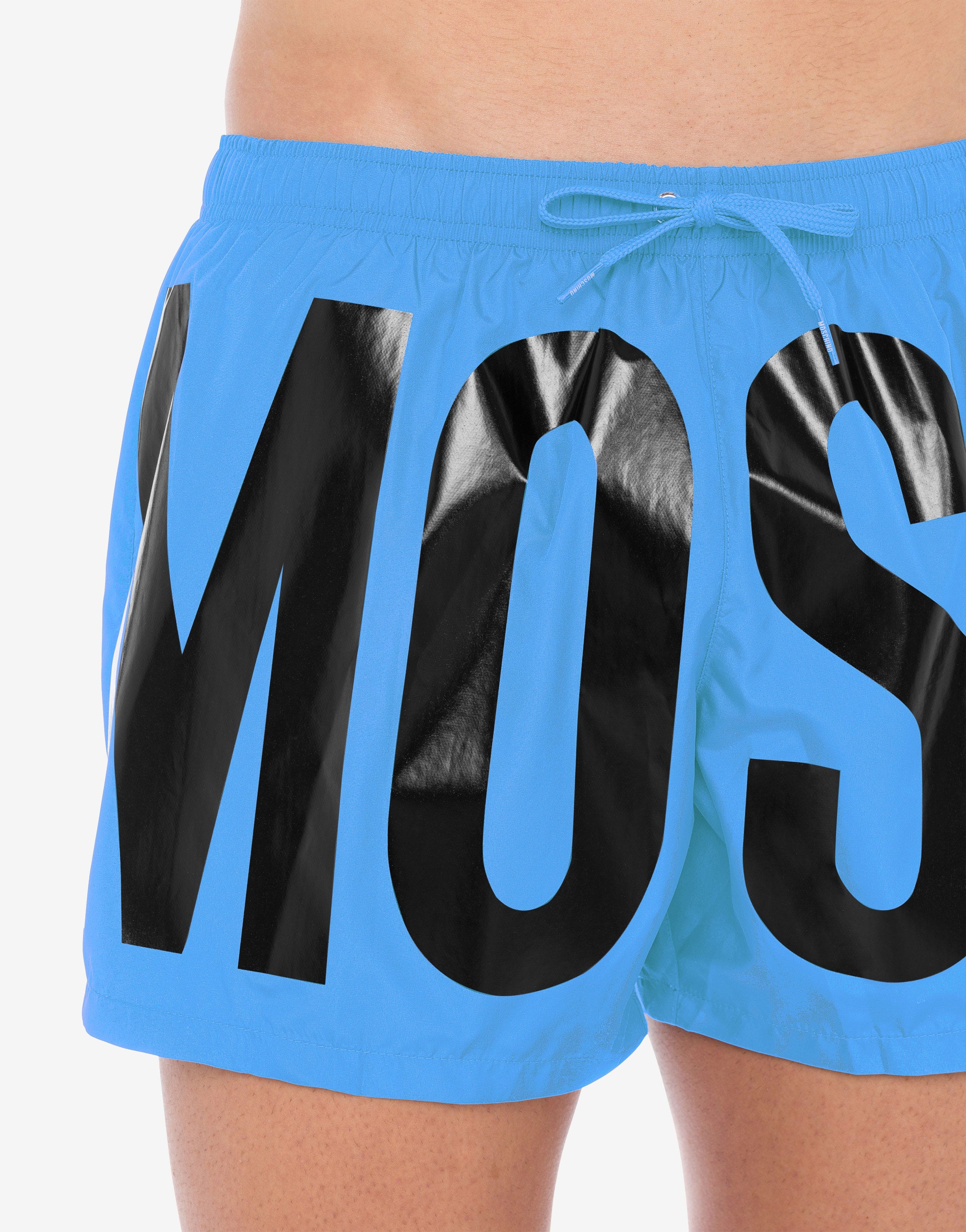 SHINY MAXI LOGO SWIM TRUNKS - 4