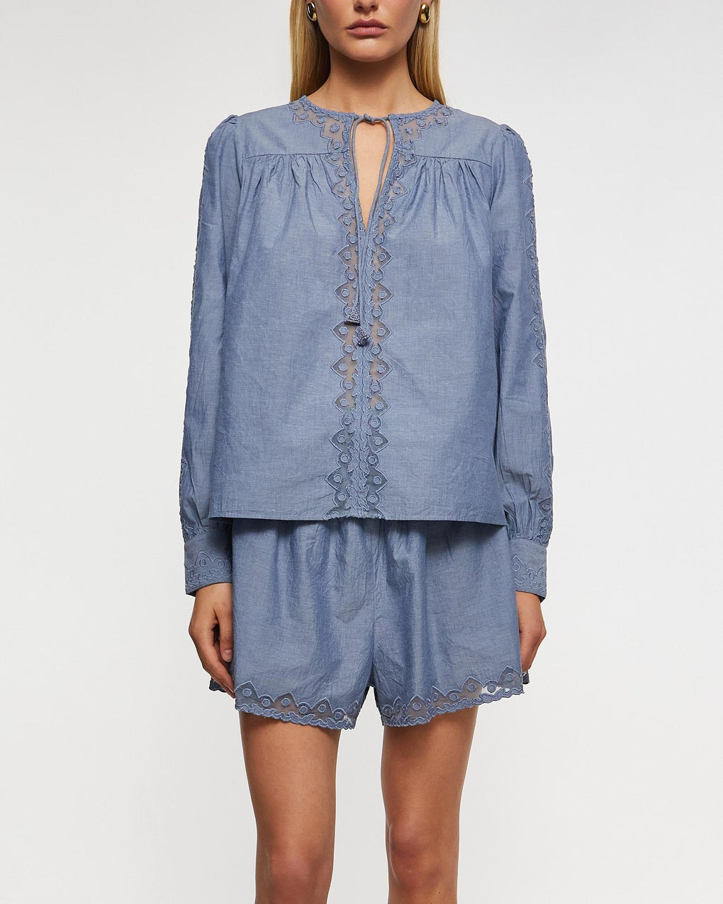 Blouse Kady Long Sleeve Light blue - 2