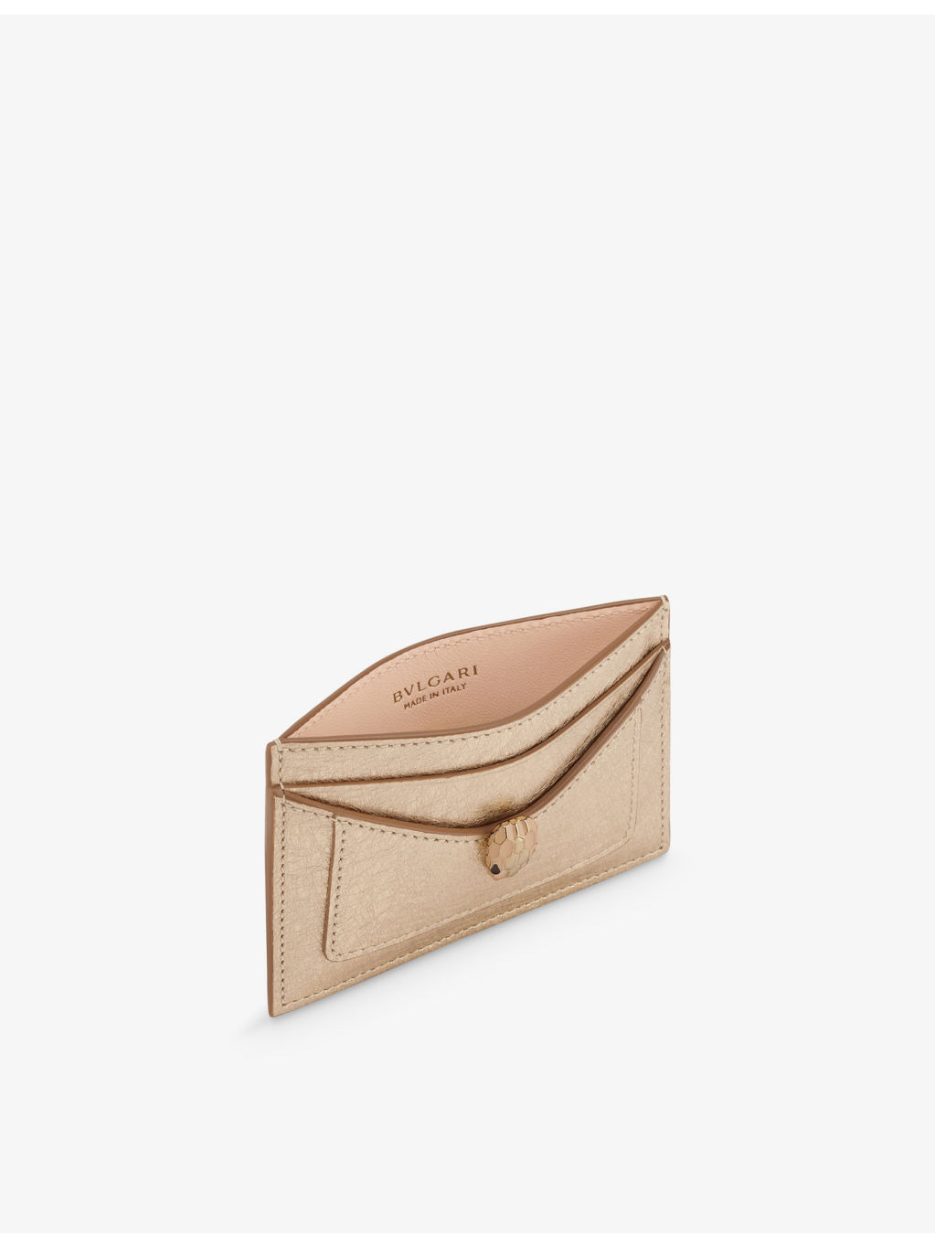 Serpenti Forever metallic-leather card holder - 2