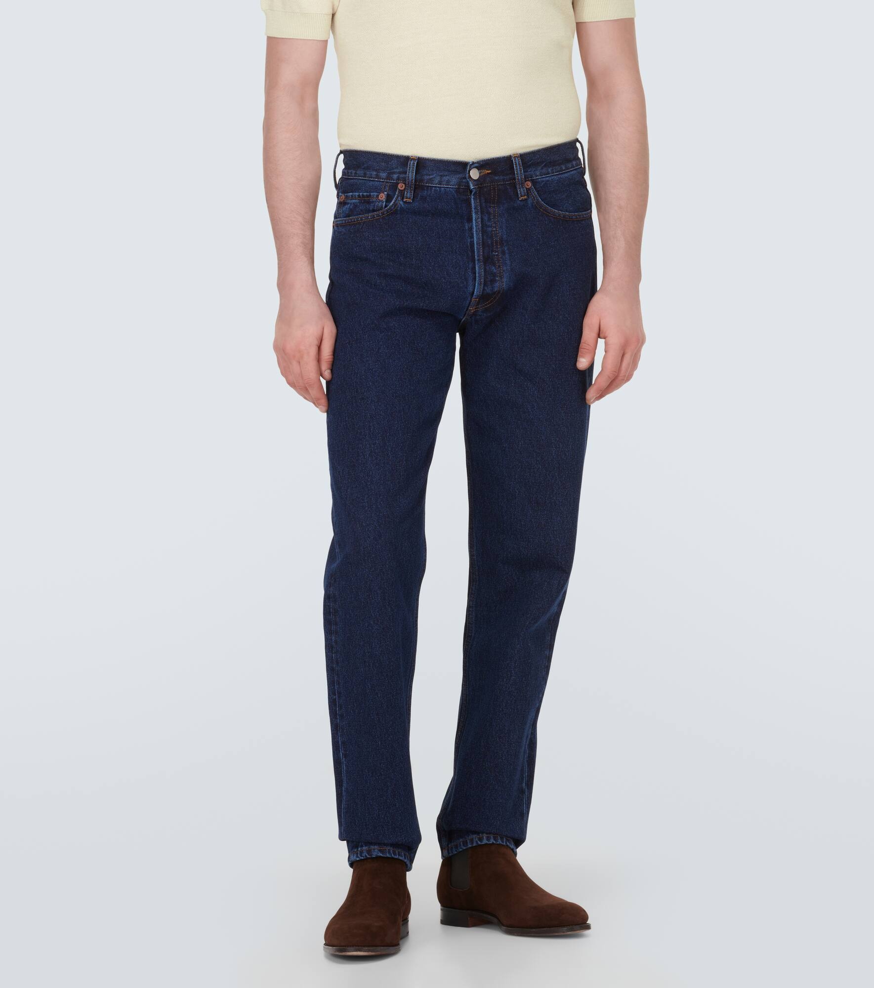 Mid-rise straight jeans - 3