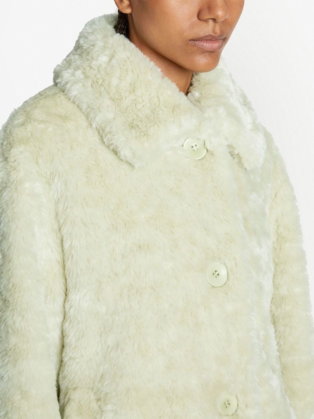 faux-fur button-front jacket - 5