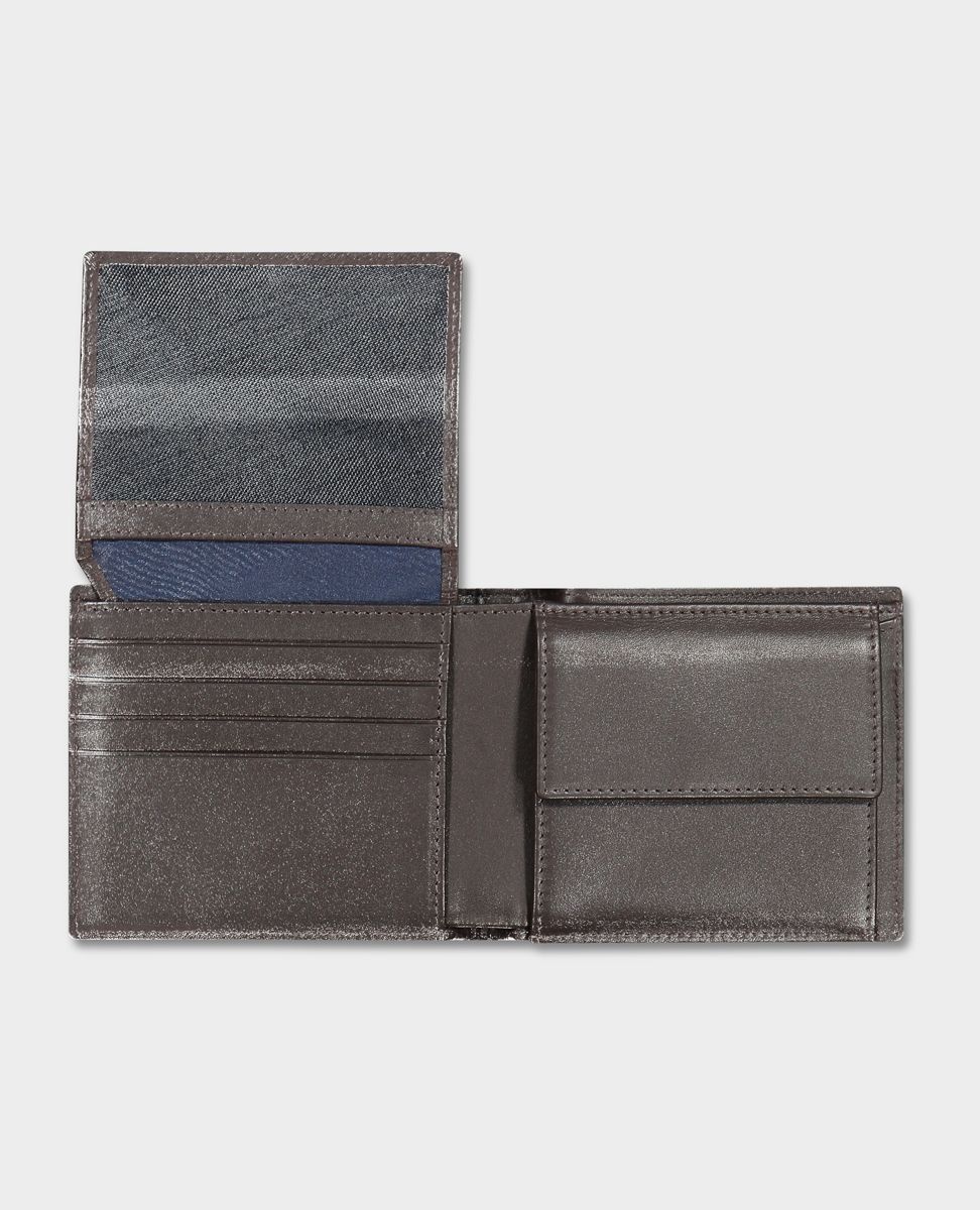 Leather and recycled fabric Wallet - 2