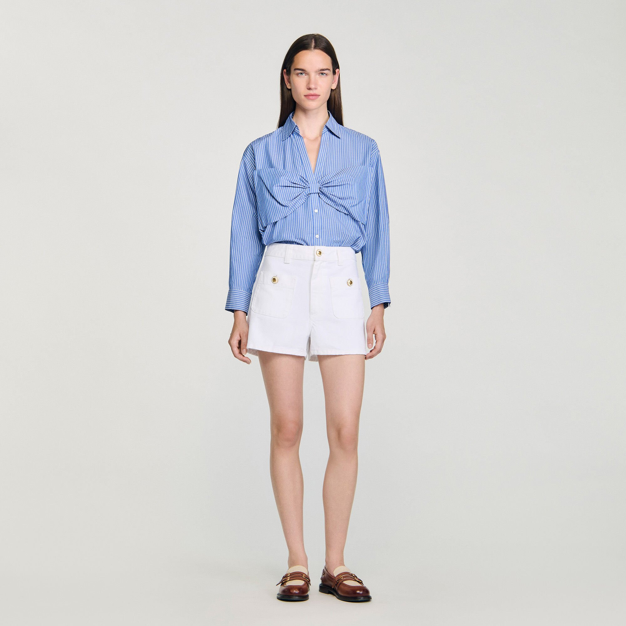 OVERSIZED BOW SHIRT - 1