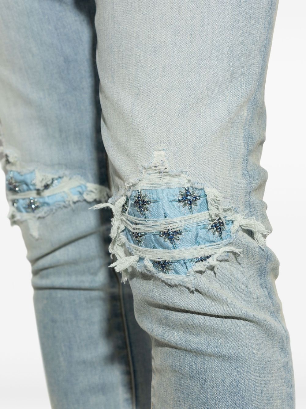 embroidered skinny jeans - 5