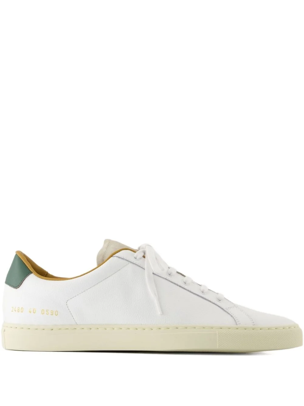 leather low-top sneakers - 1
