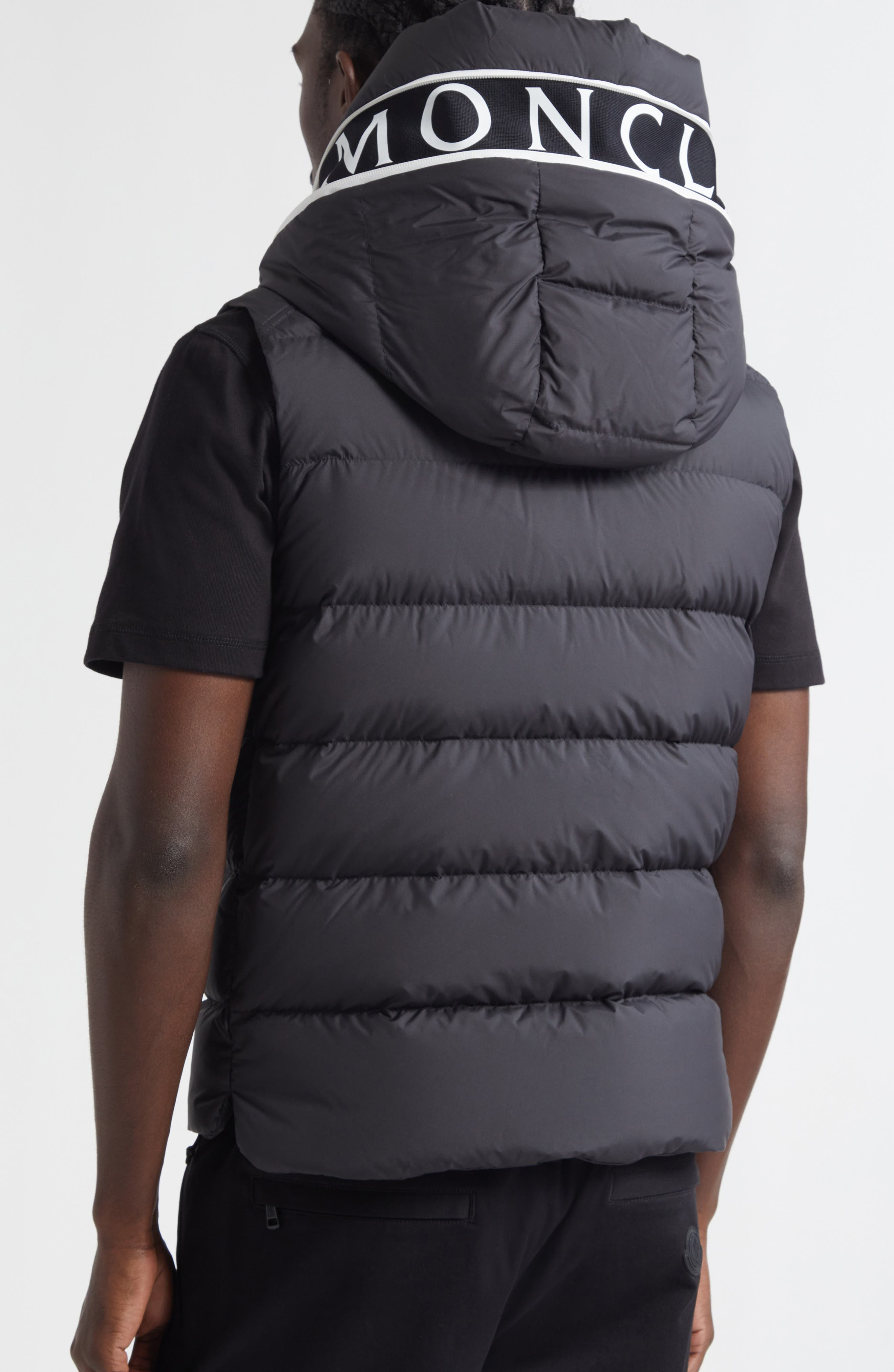 Moncler Cardamine Down Hooded Vest in Black at Nordstrom - 2