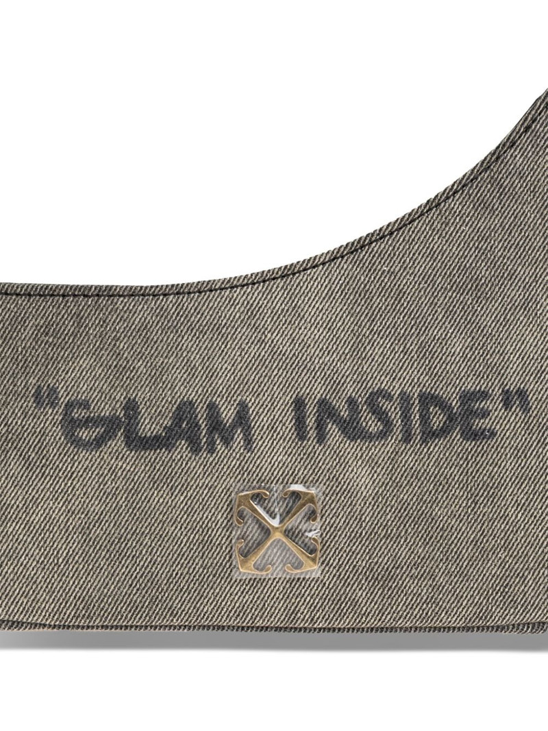 Jitney Quote zipped shoulder bag 6
