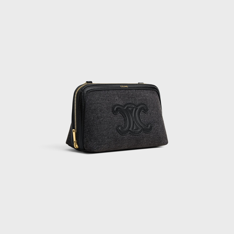 Clutch on Chain Cuir triomphe IN DENIM 3