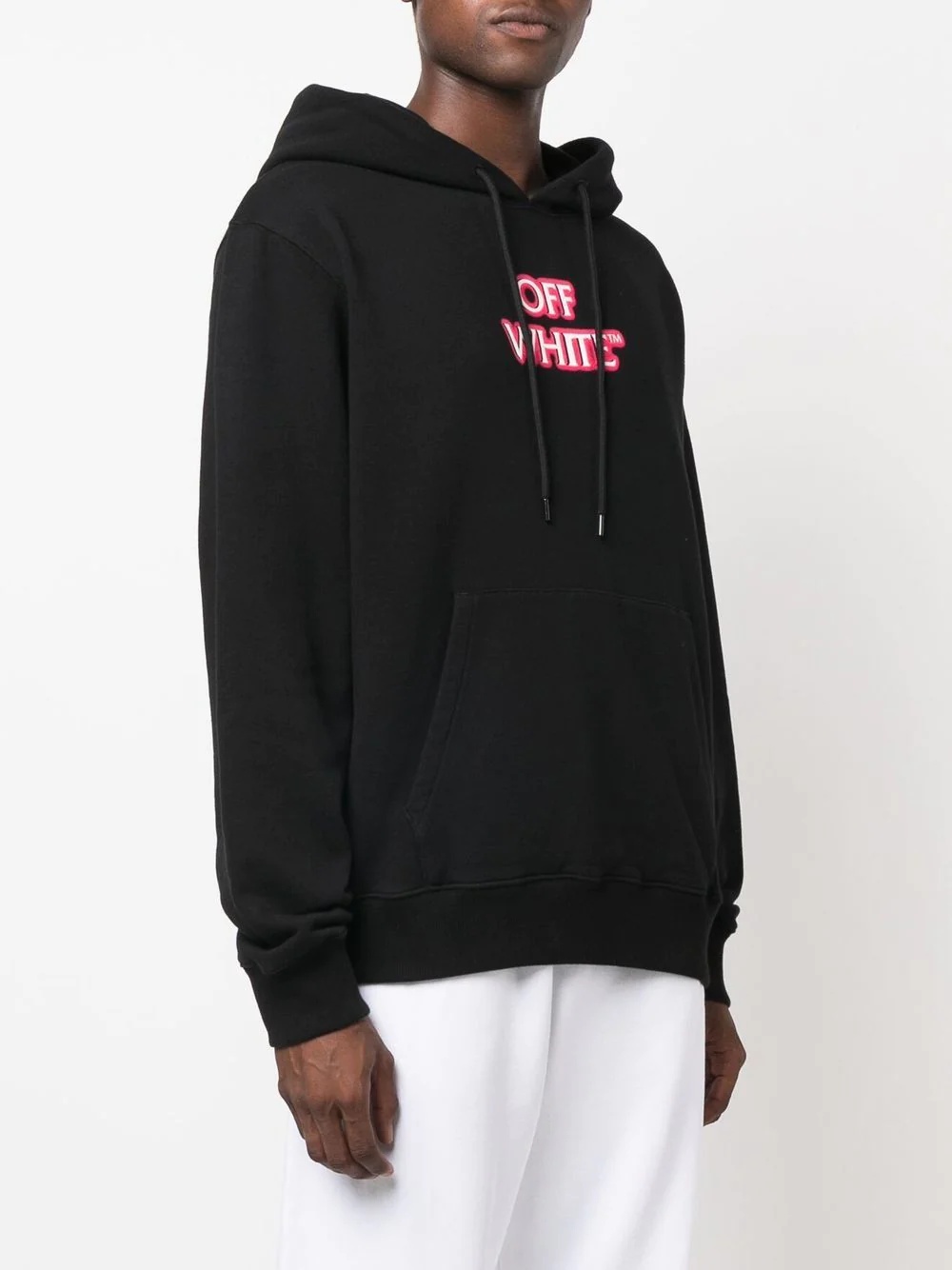 slogan-print logo hoodie - 3