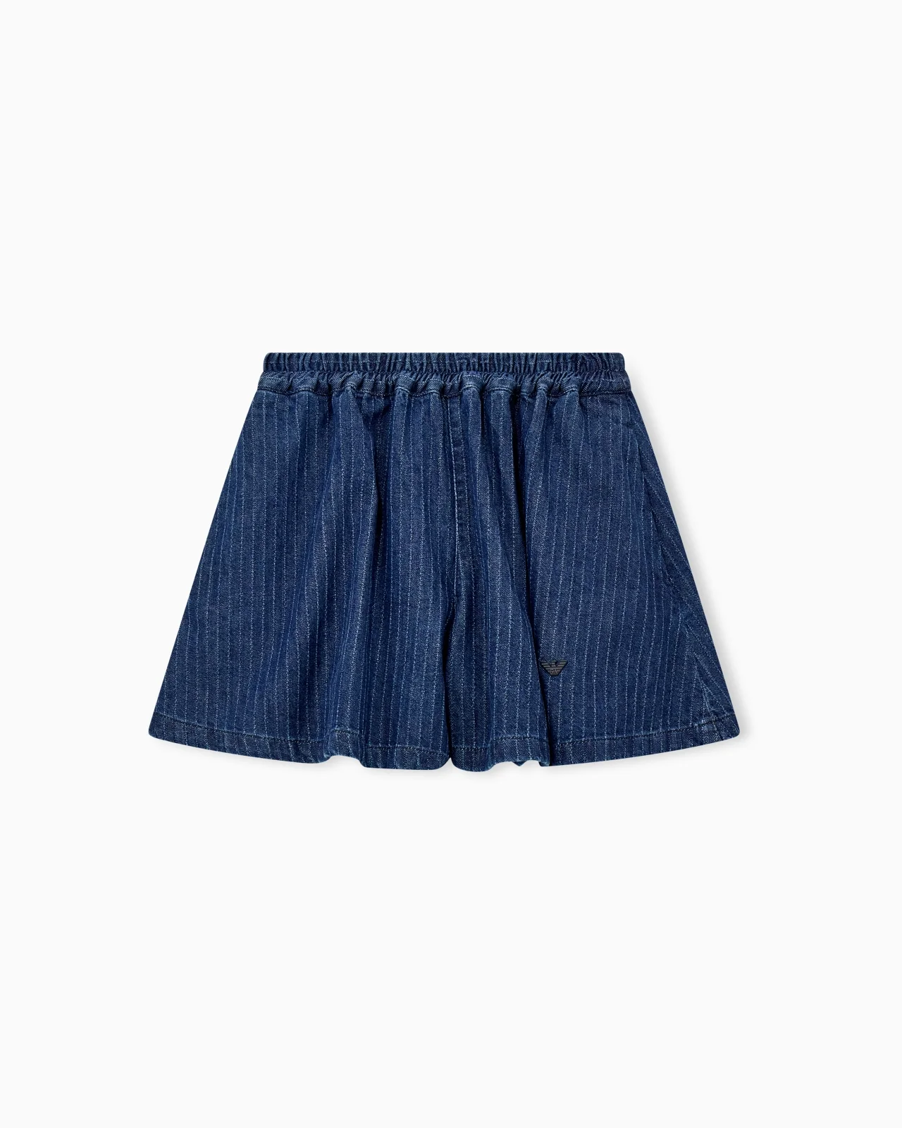 SHORTS DENIM WITH PINSTRIPES AND ELASTIC WAIST - 1