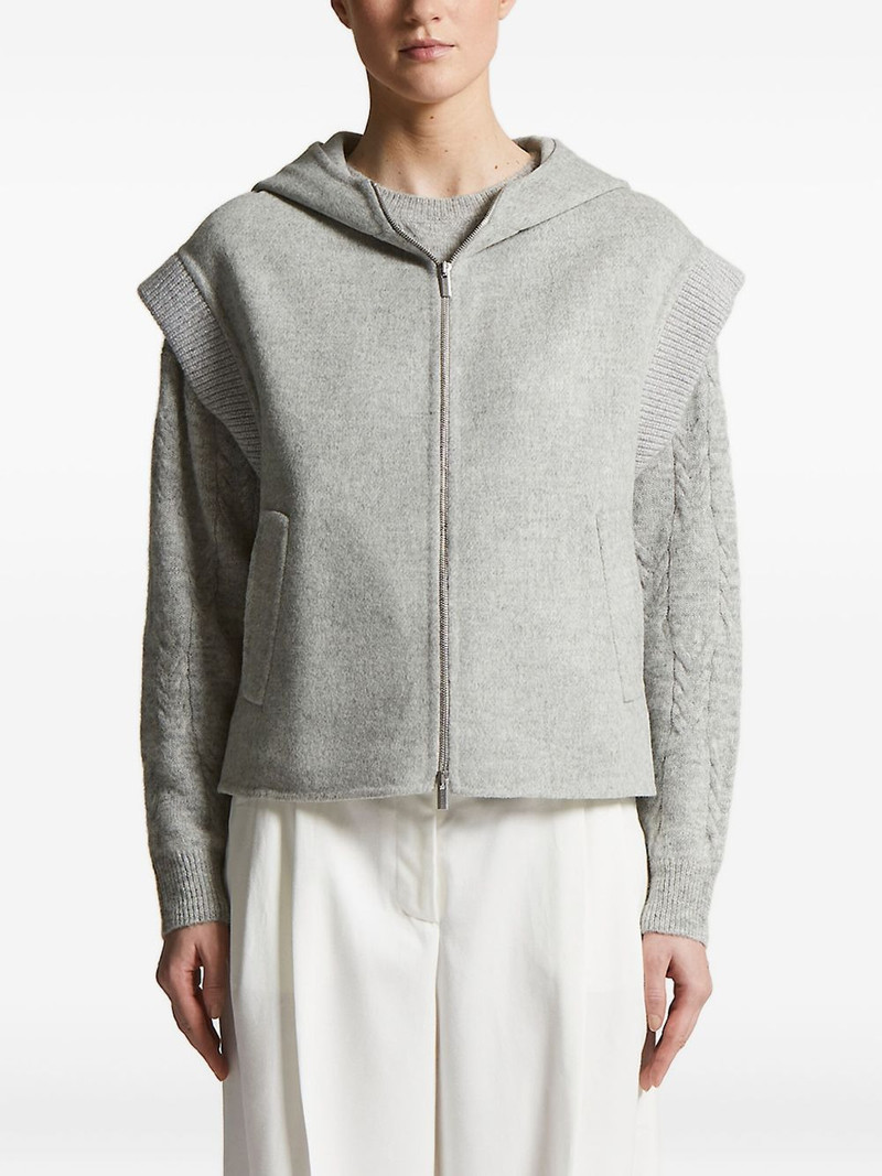 cable-knit hoodie 1