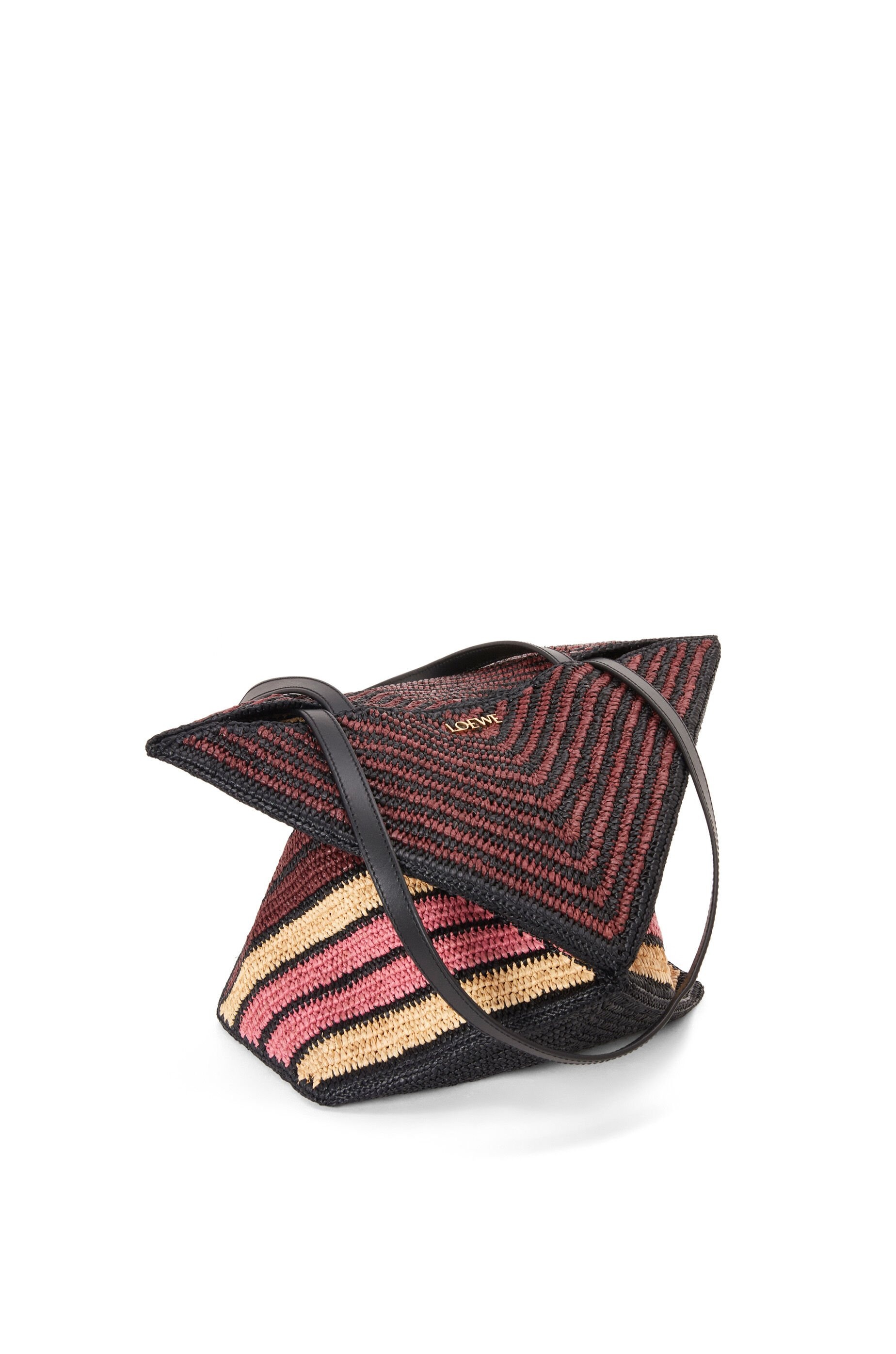 Puzzle Fold Tote in raffia - 5