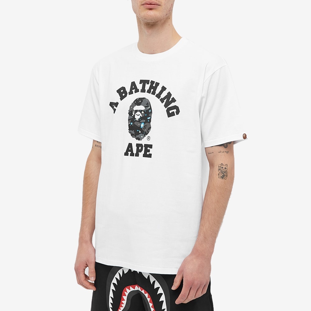 A Bathing Ape Space Camo College Tee - 3