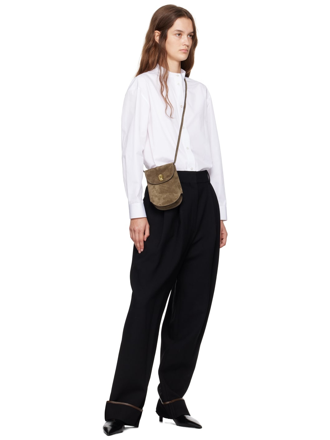 Brown Tondo Pouch Bag - 4
