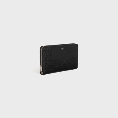 CELINE Large zipped wallet in Crocodile Embossed Calfskin outlook