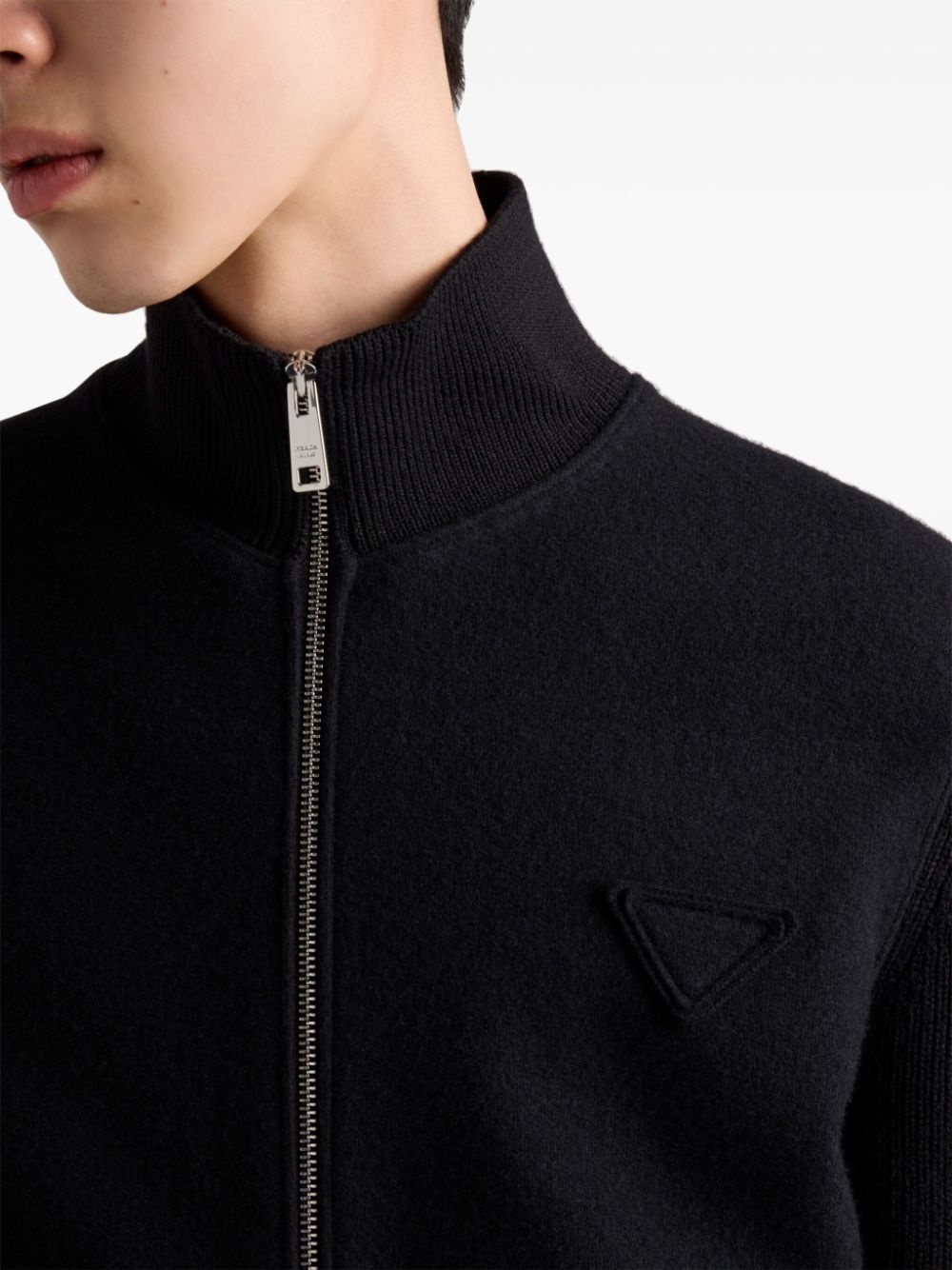 Wool and cashmere zipper cardigan - 6
