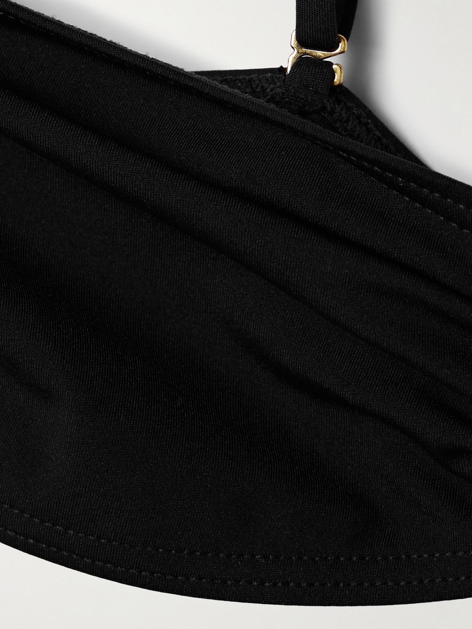 Embellished bikini top Black - 4